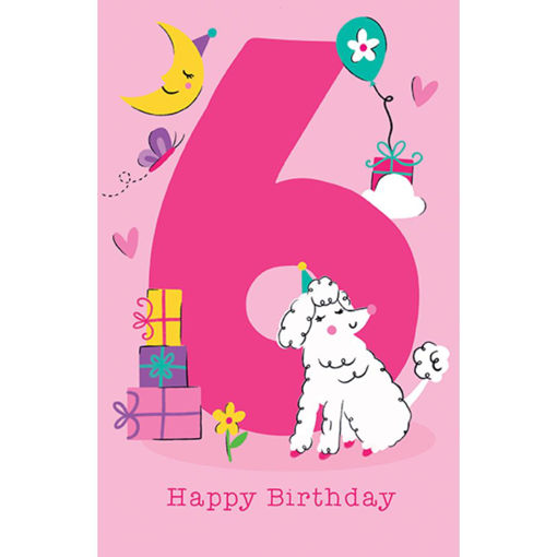 Picture of 6 BIRTHDAY CARD POODLE